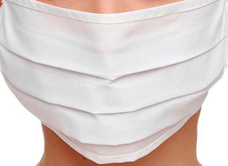 Mund - Nasen - Maske aus Baumwolle 2 lagig bei 60°C waschbar